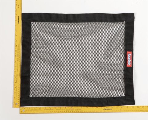 RaceQuip Non-SFI Mesh Window Nets 723003RQP Net, Non-SFI, Mesh, Rectangle, Polypropylene, Black, 24.00 in. Width, 18.00 in. Height, Each