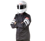 RaceQuip 120 Series Pyrovatex SFI-5 Jackets 121000RQP Driving Jacket, Men's 5X-Large, Pyrovatex, Black with White Stripe, SFI 3.2A/5, Each thumbnail 6