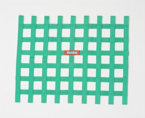 RaceQuip Non-SFI Ribbon Window Nets 721075RQP Net, Non-SFI, Ribbon, Rectangle, Polypropylene, Green, 24 in. Width, 18 in. Height, Each