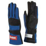 RaceQuip 355 Gloves 355026RQP Driving Gloves, 355, 2-Layer, Nomex/Leather, Blue/Black, Men's X-Large, SFI 3.3/5, Pair thumbnail 3