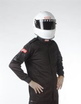 RaceQuip SFI-1 Pro-1 Single Layer Kids Jackets 1969993RQP Driving Jacket, Junior's Medium, Pyrovatex, Black with Black Stripe, SFI 3.2A/1, Each thumbnail 2