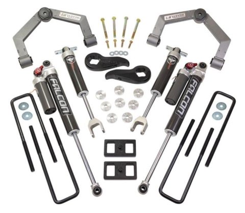 ReadyLift Suspension SST2.1 Lift Kits 62-35160 Kit, 3.00 in. Front Lift, 1.00 in. Rear Lift, Front Torsion Bar Key, Rear Leaf Spring Block, Falcon 2.1. Shocks, Chevy, GMC, Kit