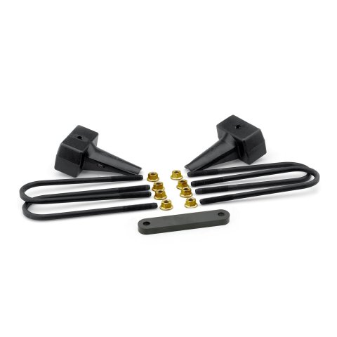 ReadyLift Suspension Rear Block Kits for 2011-2016 F-250 SUPER DUTY, F-350 F-450 DUTY - 66-2015 Blocks and U-Bolts, Cast Iron, 5.00 in. Thick, Ford, Rear, Pair