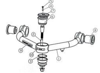 ReadyLift Suspension Tubular Control Arms for 2021-2024 F-150 - 67-21440 Arm, Tubular, Upper, With 2-3.5 in. Lift, Steel, Black Powdercoated, Loaded, Ford, Pair thumbnail 3