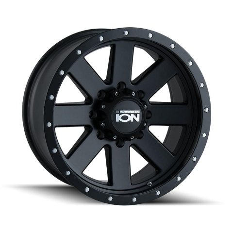 ION Alloy Series 134 Matte Black Wheels 18x9 Wheel, 134, Black, Matte, Aluminum, 18 in. x 9 in., +18.00mm Offset, 5.71 in. Backspace, 8 x 180mm Bolt Pattern, Each