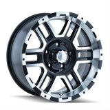 ION Alloy Series 179 Gloss Black Wheels with Machined Accents 17x8 Wheel, 179, 17 in. x 8 in., Aluminum, Black, 6 x 4.50 in. Bolt Circle, 4.894 in. Backspace, Each thumbnail 2