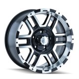 ION Alloy Series 179 Gloss Black Wheels with Machined Accents 18x9 Wheel, 179, 18 in. x 9.0 in., Aluminum, Black, 5 x 5.50 in. Bolt Circle, 5.472 in. Backspace, Each thumbnail 1