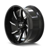 ION Alloy Series 151 Gloss Black Wheels with Milled Face 20x9 Wheel, Series, Aluminum, Black, Face, 20 x 9 in., 5.71 in. Backspace, Each thumbnail 2