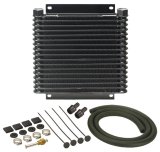 Derale 9000 Series Fin and Plate Transmission Coolers 13614 Fluid Cooler, Plate-Fin Type, Aluminum, 10.125 in. x 11.875 in. x 1.25 in., 1/2 NPT Inlet, Outlet, Kit thumbnail 2