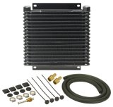 Derale 9000 Series Fin and Plate Transmission Coolers 13614 Fluid Cooler, Plate-Fin Type, Aluminum, 10.125 in. x 11.875 in. x 1.25 in., 1/2 NPT Inlet, Outlet, Kit thumbnail 3