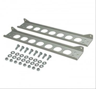 Derale Stacked Plate Fluid Cooler Mounting Kits 50023 Brackets, Mounting, Aluminum, Clear Anodized, Kit thumbnail 1