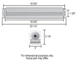 Derale Heat Sink Fluid Coolers 13272 Cooler, Type, 1-Pass, Aluminum, 20.250 in. x 1.375. x 3.25 in., 1/2 in. NPT, Inlet, Outlet, Each thumbnail 2