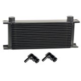 Derale Stacked Plate Fluid Coolers 51682 Stack Cooler 16 Row w/ 1/2" Swivel Hose Barb fittings thumbnail 1