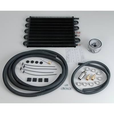 Derale Combination Coolers 15903 Fluid Cooler, Engine, Transmission, Tube and Fin, Aluminum, Black, 12 1/2 in. x 17 in. x 3/4 in., Each