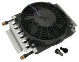 Derale Electra-Cool Remote Fluid Coolers 15820 Oil Cooler, 11-1/2 in. x 15-3/4 in. x 4 in. Cooler, 10 in. Fan, -8 AN Male, Kit thumbnail 1