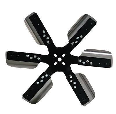 Derale Heavy-Duty Flex Fans 17018 Fan, Flex-Type, Heavy-Duty, Clockwise, 18 in. Diameter, Stainless Steel Blades/Steel Hub, Universal, Each