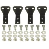 Derale Stacked Plate Fluid Cooler Mounting Kits 50020 Brackets, Steel, Black, Cooler, Kit thumbnail 1