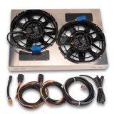12 Inch 4,400 CFM Derale Electric Fan Brushless Powerpacks 67942-195 Fans, Powerpack, Dual in. Fans, 2,200 CFM, Shroud, 195 degree, Kit thumbnail 3