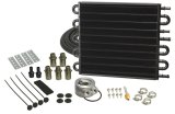 Derale Combination Coolers 15902 Fluid Cooler, Engine, Transmission, Tube and Fin, Aluminum, Copper, Black, 12 1/2 in. x 14 in. x 3/4 in., Each thumbnail 2