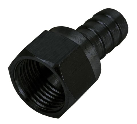 Derale AN Swivel Hose Barb Fittings 98203 Fitting, Adapter, to Barb, Straight, Aluminum, Black Anodized, -10 AN, 1/2 in. Barb, Each thumbnail 2