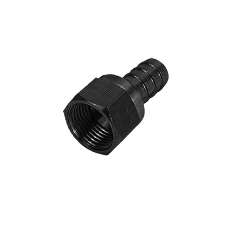 Derale AN Swivel Hose Barb Fittings 98203 Fitting, Adapter, to Barb, Straight, Aluminum, Black Anodized, -10 AN, 1/2 in. Barb, Each thumbnail 3