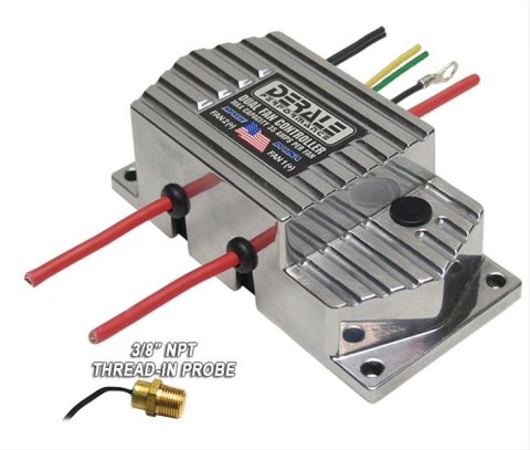 Derale High-Amperage Adjustable Fan Controllers 16789 Dual Control, Thermostatic, Adjustable, 160 to 240 Degrees F, Kit thumbnail 2