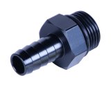 Derale AN Hose Barb Fittings 98208 Fitting, Adapter, to Barb, Straight, Aluminum, Black Anodized, 1/2 in., 7/8 in.-14 UNF, Each thumbnail 2