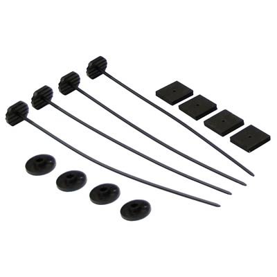 Derale Electric Fan Mounting Brackets 13001 Fluid Cooler Mounts, Plastic, Black, Kit thumbnail 1