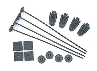 Derale Electric Fan Mounting Brackets 16744 Fluid Cooler Mounts, Nylon, Black, Set of 4 thumbnail 1