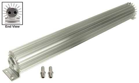 Derale Heat Sink Fluid Coolers 13267 Cooler, Type, 2-Pass, Aluminum, 26.25 in. x 2.188 in. x 3.25 in., 1/4 in. NPT, Inlet, Outlet thumbnail 2