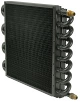 Derale Replacement Tube and Fin Engine Oil Coolers 13300 Fluid Cooler, Engine, Tube-Fin Type, Copper/Aluminum, 10 in. x 14.5 in. x 4 in., -6 AN NPT, Inlet, Outlet thumbnail 2