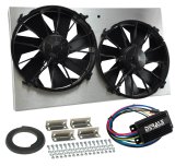 12 Inch 4,000 CFM Derale PWM Electric Fan Powerpacks 66825 Fan, Powerpack Assembly, in. Diameter, Puller, cfm, Black, Plastic, Shroud, Aluminum, Each thumbnail 1