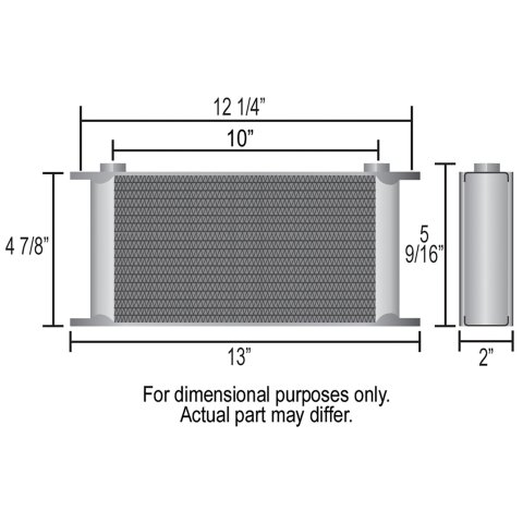 Derale Stacked Plate Fluid Coolers 51681 Stack Cooler 16 Row w/ 3/8" Swivel Hose Barb fittings thumbnail 2