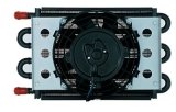 Derale Econo-Cool Remote Fluid Coolers with Fans 15830 Oil Cooler, 12 3/4 in. x 7 5/8 in. x 3 3/4 in., 7 in. Fan, 1/2 in. Hose Barb Fittings, Kit thumbnail 1
