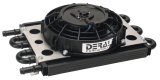 Derale Econo-Cool Remote Fluid Coolers with Fans 15830 Oil Cooler, 12 3/4 in. x 7 5/8 in. x 3 3/4 in., 7 in. Fan, 1/2 in. Hose Barb Fittings, Kit thumbnail 2