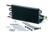 Derale Heavy-Duty Tube and Fin Transmission Coolers 13303 Fluid Cooler, Transmission, Fin, Aluminum, Copper, Black, 7 1/2 in. x 17 in. x 3/4 in., Each thumbnail 1