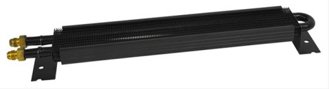 Derale Frame Rail Transmission Fluid Coolers 13221 Cooler, Transmission, Tube and Fin, Aluminum, Copper, Black, 1 1/2 in. x 17 in. x 1 1/2 in., Each