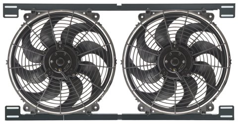 14 Inch 2,700 CFM Derale Tornado Universal Fan 16834 Electric Fan, Dual, in. Diameter, Reversible, cfm, Black Plastic, Each thumbnail 1