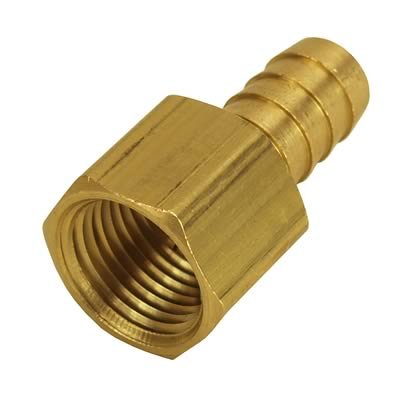 Derale NPT to Nipple Fittings 98106 Fitting, Adapter, Hose Barb, Straight, Brass, Natural, 1/2 in. NPT, 1/2 in. Hose Barb, Each thumbnail 2