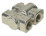 Derale Fluid Control Thermostats 25011 Remote Oil Thermostat, Aluminum, Dual 3/8 in. NPT Female Inlets, Dual 3/8 in. NPT Female Outlets, No fittings thumbnail 1