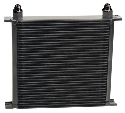 Derale Stacked Plate Fluid Coolers 53408 Cooler, Plate-Type, Aluminum, Black, 34-Row, -8 AN, 12.063 in. x 13 in. x 2 in., Each thumbnail 2