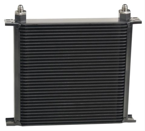 Derale Stacked Plate Fluid Coolers 53408 Cooler, Plate-Type, Aluminum, Black, 34-Row, -8 AN, 12.063 in. x 13 in. x 2 in., Each thumbnail 3