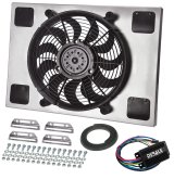 14 Inch 2,100 CFM Derale PWM Electric Fan Powerpacks 66827 Fan, Powerpack Assembly, in. Diameter, Puller, cfm, Black, Plastic, Shroud, Aluminum, Each thumbnail 1