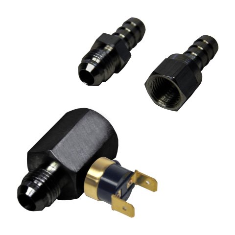 Derale Inline Fan Thermostats 13021 Control, Thermostatic, 180F Degrees On/165F Degrees Off, Kit