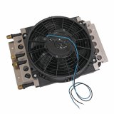 Derale Electra-Cool Remote Fluid Coolers 15220 Cooler, Electra-Cool, Tube and Fin, Copper/Aluminum, Black, 11.5 in. x 15.7 in. x 4 in., 650 cfm Fan thumbnail 1