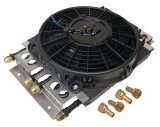 Derale Electra-Cool Remote Fluid Coolers 15220 Cooler, Electra-Cool, Tube and Fin, Copper/Aluminum, Black, 11.5 in. x 15.7 in. x 4 in., 650 cfm Fan thumbnail 3