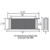 Derale Stacked Plate Fluid Coolers 51082 Stack Cooler 10 Row w/ 1/2" Swivel Hose Barb fittings thumbnail 2