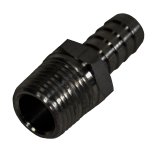 Derale NPT to Nipple Fittings 98103 Fitting, Adapter, Hose Barb, Straight, Aluminum, Black Anodized, 1/2 in. NPT, 1/2 in. Hose Barb, Each thumbnail 2