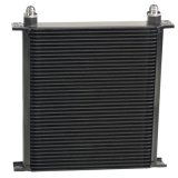 Derale Stacked Plate Fluid Coolers 54008 Cooler, Plate-Type, Aluminum, Black, 40-Row, -8 AN, 13.750 in. x 13 in. x 2 in., Each thumbnail 1