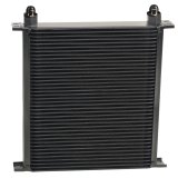 Derale Stacked Plate Fluid Coolers 54008 Cooler, Plate-Type, Aluminum, Black, 40-Row, -8 AN, 13.750 in. x 13 in. x 2 in., Each thumbnail 2